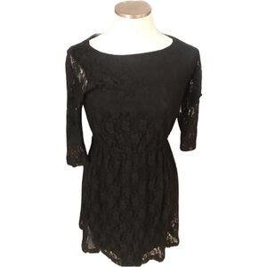 BeBop Black Lined Lace Dress Size S